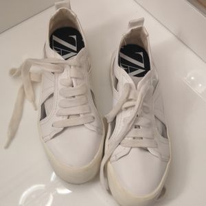 Zara Trafaluc White Platform Sneakers, sz 39